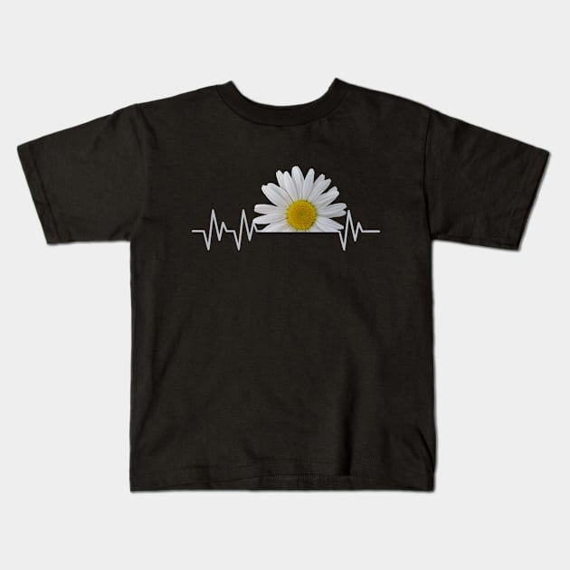 daisy flower daisies bloom floral heartbeat Kids T-Shirt by rh_naturestyles